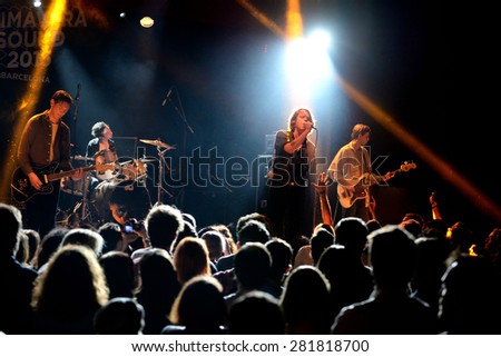 BARCELONA - MAY 25: Iceage (punk rock band) performs at Apolo stage Primavera Sound 2015 Festival (PS15) on May 25, 2015 in Barcelona, Spain.