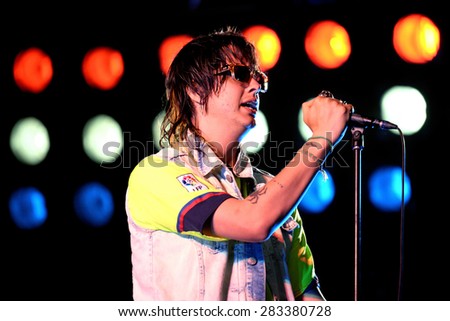 BARCELONA - MAY 30: The Strokes (band) performs at Primavera Sound 2015 Festival, Pitchfork stage, on May 30, 2015 in Barcelona, Spain.