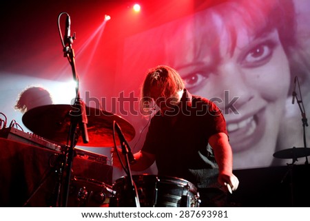 BARCELONA - MAY 25: Umberto and Antoni Maiovvi (electronic band) performs at Apolo stage Primavera Sound 2015 Festival (PS15) on May 25, 2015 in Barcelona, Spain.