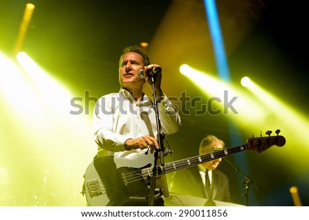 BARCELONA - MAY 27: Orchestral Manoeuvres in the Dark, also known as OMD,  (band) performs at Primavera Sound 2015 Festival, ATP stage, on May 27, 2015 in Barcelona, Spain.