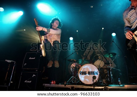 BARCELONA, SPAIN - MAR 01: The Brew band performs at Bikini on March 01, 2012 in Barcelona, Spain.