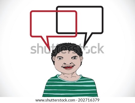 People thinking and peoples talking with  dialog speech bubbles