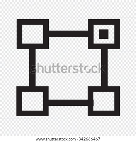 Org Unit vector symbol line icon