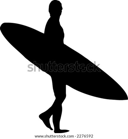 Surfer Silhouette Stock Vector Illustration 2276592 : Shutterstock