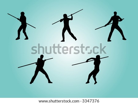 illustration of martial arts - set 2