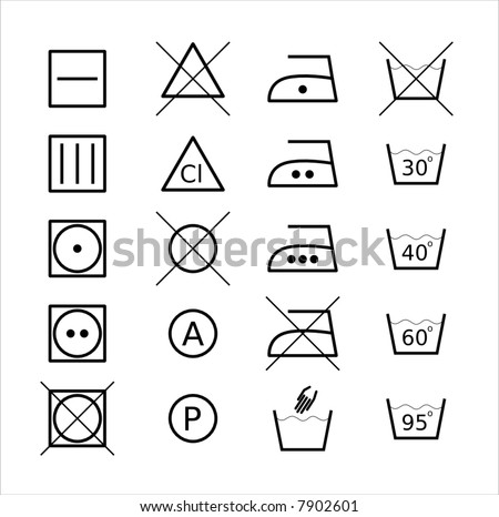 Clothes Conservation Icons Stock Vector Illustration 7902601 : Shutterstock