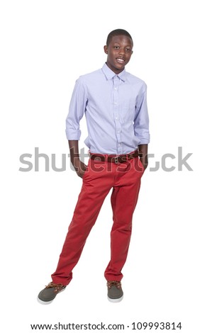 Handsome And Young Black African American Stylish Teenage Boy Stock ...