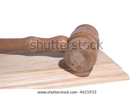 A judge\'s gavel used in a court of law.