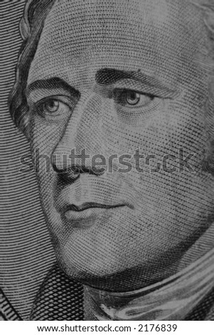 Alexander Hamilton as found on ten dollar bill