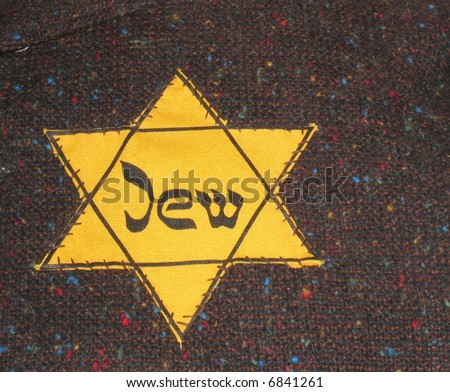 Yellow Star Of David Sewn Onto Clothing Stock Photo 6841261 : Shutterstock