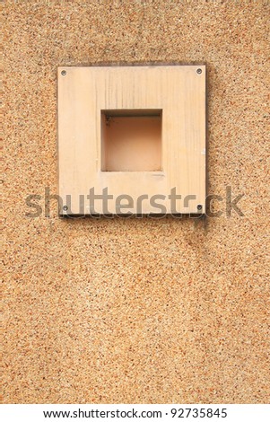 Square decor cell block on sand wall