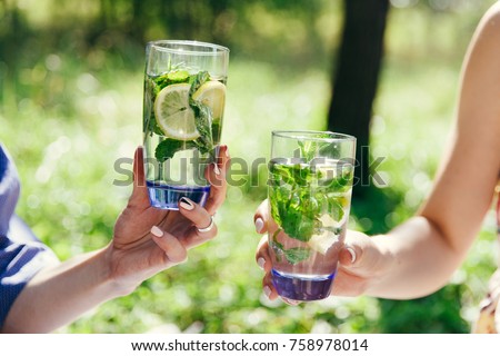 Similar – Image, Stock Photo Water time Drinking