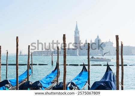 Similar – Image, Stock Photo Travel Venice, foggy grand canal with old houses, city trip