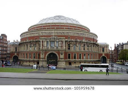 LONDON, ENGLAND - MAY 08: Famous Royal Albert Hall in London on May 08, 2010 in London, England. Best known for holding the annual summer Proms concerts since 1941.