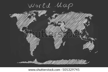 black and grey world map