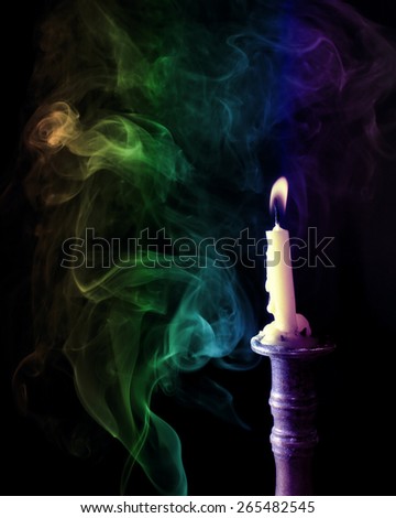 candle light mystic smoke