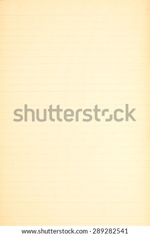 Vintage grunge page old school notebook paper with thin lines