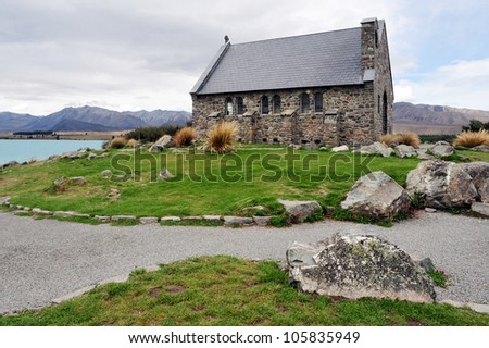The church of the good shepherd at  Lake Tekapo is the most photographed church in New Zealand.