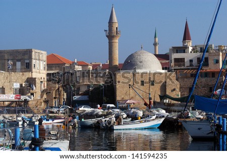 ACRE, ISR - OCT 07:The historic port of Acre on Oct 07 2010.Acre was established as a port city, and became one of the most important cities in the ancient history of Israel.