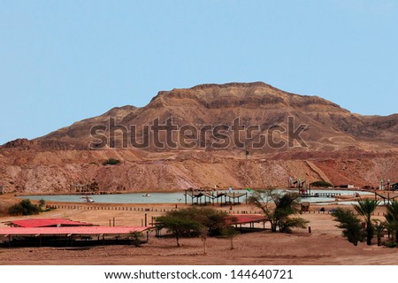 TIMNA, ISR - OCT 15:General view of Timmna lake at Timna Park on October 15 2008.It\'s the world\'s first copper production center founded my the Egyptian in the in Timna valley over 5000 years ago.