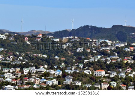 WELLINGTON - FEB 28:Wind turbines at the West Wind farm on Feb 28 2013.The 62 wind turbines at the West Wind farm generate enough electricity each year for about 71,000 average New Zealand homes.