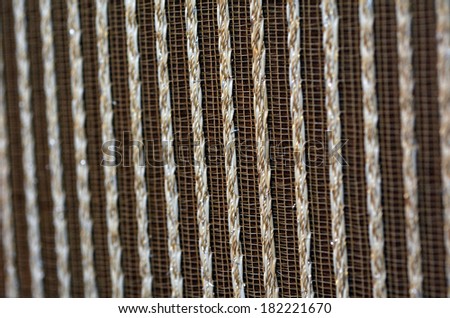 Texture of golden fabric for interior design background texture.