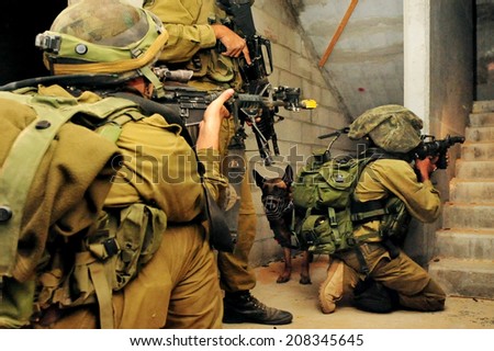 TZEELIM - NOV 10 2010:Israeli soldier during Urban Warfare exercise.Armed forces seek to train their units for those circumstances in which they are to fight.