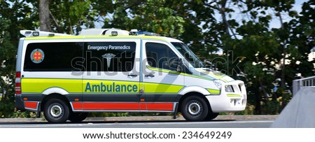 GOLD COAST, AUS - NOV 07 2014:Australian Ambulance.