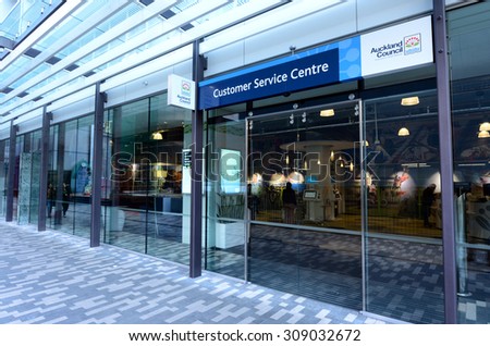 AUCKLAND - AUG 21 2015:Auckland Council customer service centre.It\'s the largest council in Australasia, with a $3 billion annual budget, $29 billion of ratepayer equity, and approximately 8,000 staff