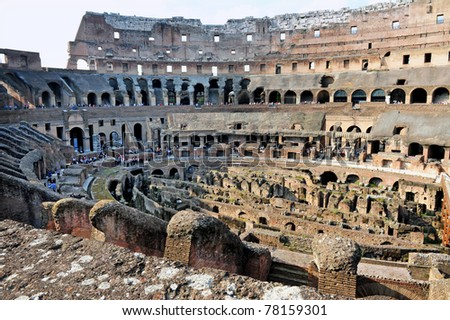 Colosseum in Rome, Italy.Flavian Amphitheatre is one of Rome\'s most popular tourist attractions and a famous landmark in Rome.