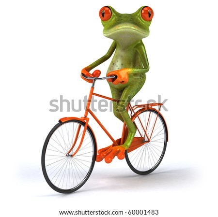 Frog On A Bicycle Stock Photo 60001483 : Shutterstock