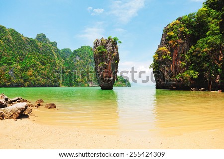Khao Phing Kan is a pair of islands on the west coast of Thailand, in the Phang Nga Bay, Andaman Sea, near Phuket.