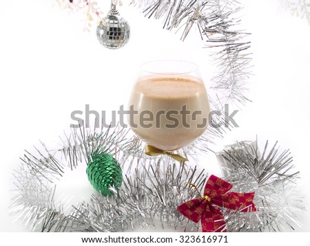 Christmas cocktail. Winter Breeze isolated on white background.