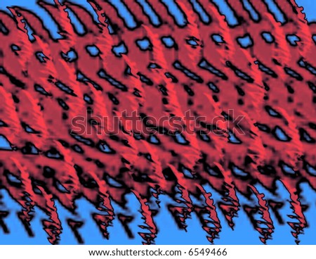 Vibrant Red and Blue Abstract