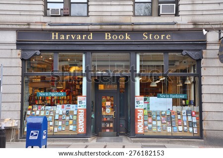 BOSTON - AUG 13: The facade of Harvard Book Store near Harvard University on August 13, 2011 in Cambridge, Boston, Massachusetts, USA