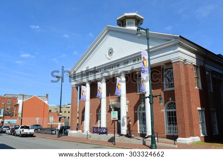 PORTLAND, ME - JUN 20: Portland Children\'s Museum of Maine at Arts District on Free Street on June 20th, 2015 in Portland, Maine, USA.