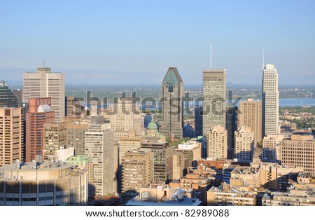 Montreal city skyline from Parc Mont-Royal (Mont-Royal Park), Quebec, Canada