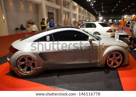 NONTHABURI THAILAND-JUNE 20 : Audi TT modified and displayed at Bangkok International Auto Salon 2013 on June 20, 2013. The event exiting modified car showed in Nonthaburi, Thailand.
