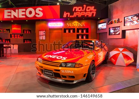NONTHABURI THAILAND-JUNE 20 : Decoration of car booth displayed at Bangkok International Auto Salon 2013 on June 20, 2013. The event exiting modified car showed in Nonthaburi, Thailand.