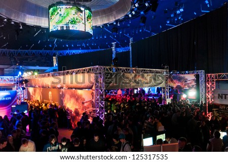 KATOWICE, POLAND - JANUARY 19: Exposition at Intel Extreme Masters 2013 - Electronic Sports World Cup on January 19, 2013 in Katowice, Silesia, Poland.