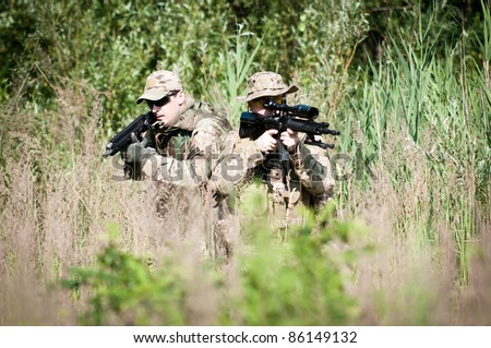 soldiers on patrol