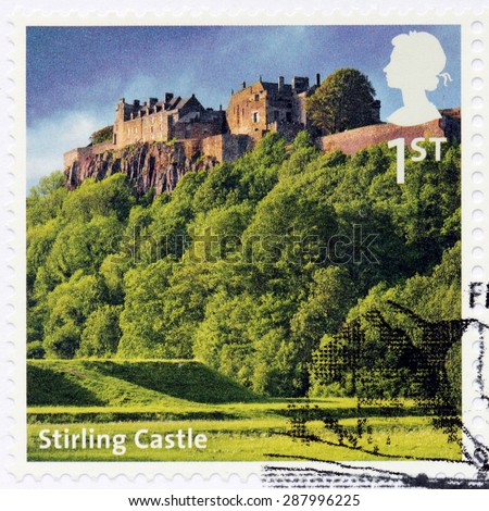 UNITED KINGDOM - CIRCA 2012: A stamp printed by GREAT BRITAIN shows Stirling Castle - one of the largest and most important castles, both historically and architecturally, in Scotland, circa 2012