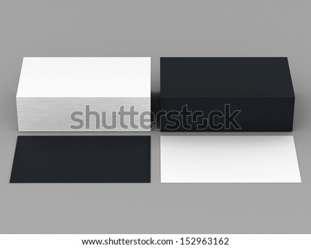 Business cards blank mockup - template - gray background