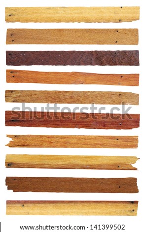 Wood planks isolated on white, Objects with clipping paths for design work