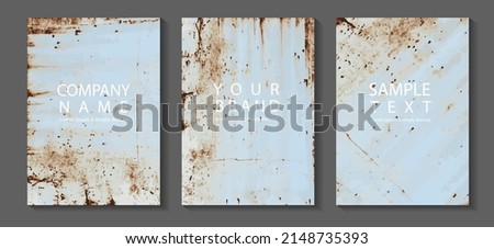 Vector rusty metal texture background, in A4 size for design work page cover book presentation. brochure layout and flyers poster template.