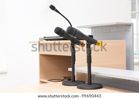 Microphone in conference room