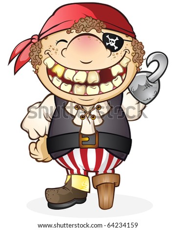 Pirate Costume Boy Cartoon Character