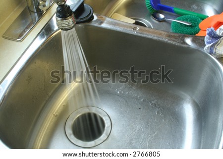 Kitchen Sink Running Water