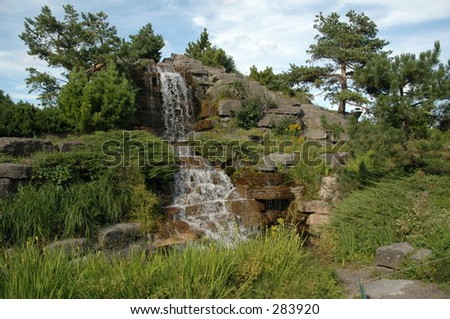 montreal  botanic garden Chinese montain stone ladnscape