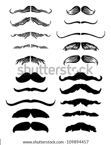 Mustache, Whiskers Stock Vector Illustration 109894457 : Shutterstock